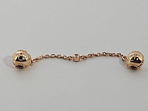 PANDORAPandora 787636CZ - 05 Rose Gold Embossed Hearts Safety Chain - 5cmBIJOUXEcecile