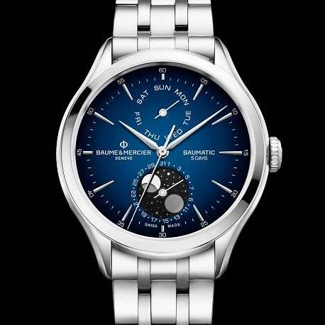 Baume & Mercier Clifton 10725 Orologio automatico da uomo - Quadrante blu 42 mm, bracciale in acciaio inossidabile