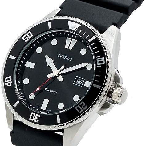 CASIO & VINTAGECasio MDV - 107 - 1A1VEF Men's Analog Watch - 44mm Black Dial, Resin StrapWATCHESEcecile
