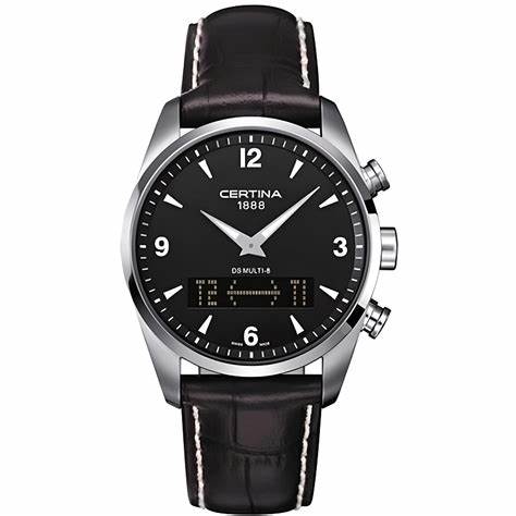 CERTINACertina DS Multi - 8 C020.419.16.057.00 Men's Quartz Watch, Black Dial, Leather StrapWATCHESEcecile