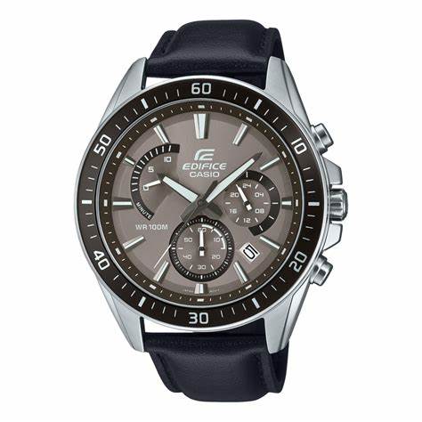 CASIO EDIFICECasio Edifice EFR - 552L - 5AVUEF Men's Chronograph Watch with Brown Dial and Leather StrapWATCHESEcecile