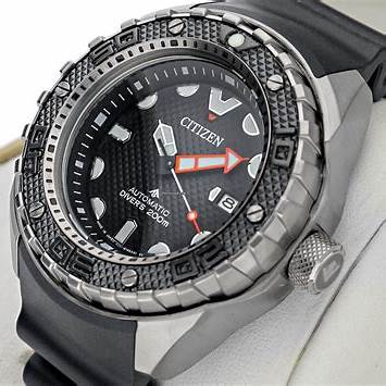 Citizen NB6004-08E Buzo mecánico Promaster para hombre, 200 m, esfera negra, caja de supertitanio
