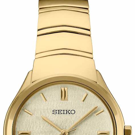 SEIKOSeiko SUR552P1 Women's Quartz Watch, Gold Dial, Gold - Tone Stainless Steel BraceletWATCHESEcecile