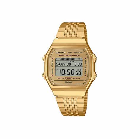 CASIO & VINTAGECasio ABL - 100WEG - 9AEF Unisex Digital Watch - Gold - Tone, Bluetooth, Step Tracker + Steps CounterWATCHESEcecile