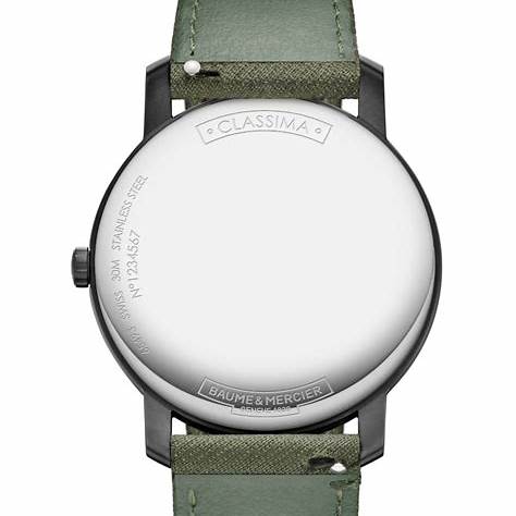 Baume & Mercier Classima 10766 Reloj Cuarzo Hombre - 42mm Esfera Verde, Correa tela verde