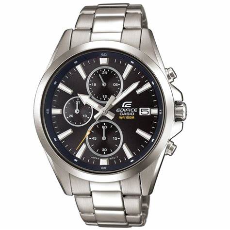 CASIO EDIFICECasio Edifice EFV - 560D - 1AVUEF Men's Stainless Steel Chronograph Watch with Black DialWATCHESEcecile
