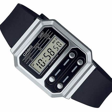 CASIO & VINTAGECasio A100WEF - 1AEF Unisex Vintage Digital Watch, Silver - Tone Stainless Steel BandWATCHESEcecile