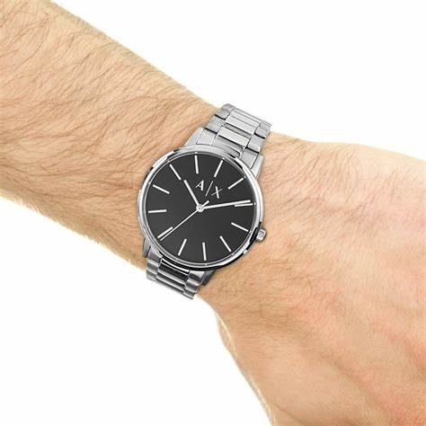 Armani Exchange AX2700 Men's Watch - Stainless Steel Bracelet, Black Dial