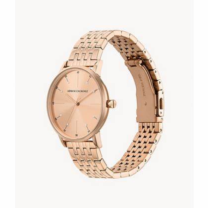 Armani Exchange AX5581 Women's Rose Gold-Tone Stainless Steel Watch