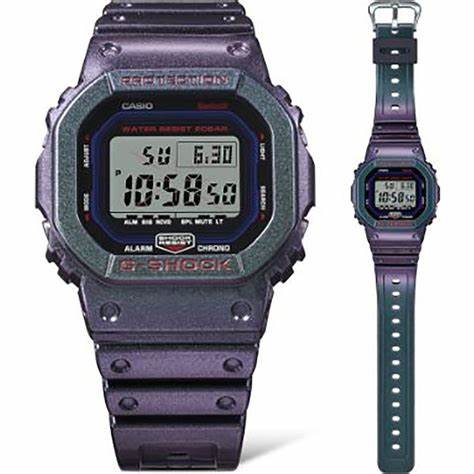 Casio G-SHOCK DW-B5600AH-6ER Men's Bluetooth Digital Watch - Purple Resin Strap