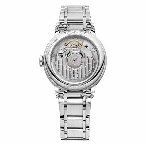 Baume & Mercier Classima MOA10691 Reloj Automático Mujer - 34mm Esfera Borgoña, Brazalete Acero