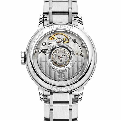 Baume & Mercier Classima 10479 Reloj Automático Mujer - 31mm Esfera Nacarada, Bisel Diamante, Pulsera Acero