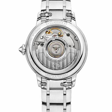 Baume & Mercier Classima M0A10610 Reloj Automático Mujer - 31mm Esfera gris, índices diamante, brazalete acero