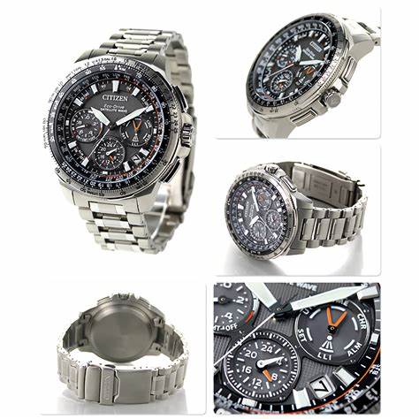 Reloj Citizen CC9020-54E Promaster Satellite Wave GPS Eco-Drive para hombre, esfera negra, brazalete de titanio