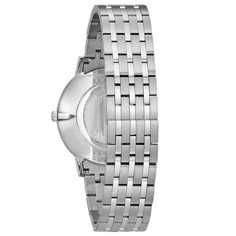 Orologio automatico da uomo Bulova Hudson 96B447 - Cassa in acciaio inossidabile da 39 mm, quadrante blu, bracciale in acciaio inossidabile