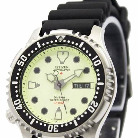 CITIZENCitizen Promaster NY0040 - 09W Men's Automatic Diver's Watch - 42mm Full Lume Dial, Black Rubber Strap ProductWATCHESEcecile