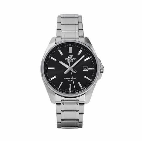 CASIO EDIFICECasio Edifice EFV - 150D - 1AVUEF Men's Stainless Steel Watch with Black DialWATCHESEcecile