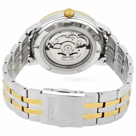 SEIKOSeiko SRPH92K1 Men's Automatic Watch, White Dial, Two - Tone Stainless Steel BraceletWATCHESEcecile