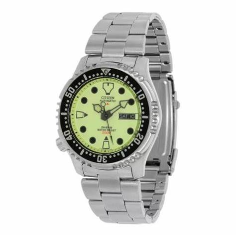 Citizen Promaster NY0040-50W Montre de plongée automatique pour hommes - 42 mm Cadran lumineux, bracelet en acier inoxydable