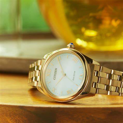 Reloj Citizen L EM1143-81X Eco-Drive para mujer - 33mm esfera verde claro, brazalete de acero inoxidable tono oro rosa