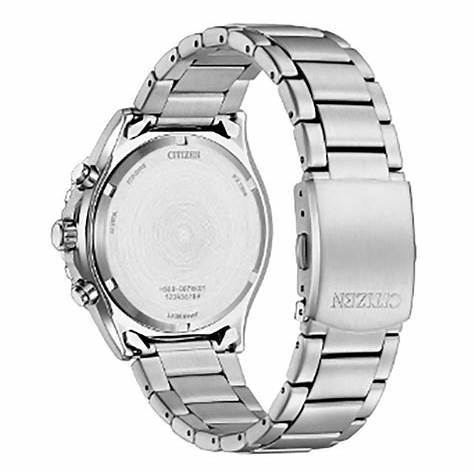 Citizen AT2560-84X Reloj Cronógrafo Eco-Drive Hombre - 43mm Esfera Naranja, Brazalete Acero Inoxidable
