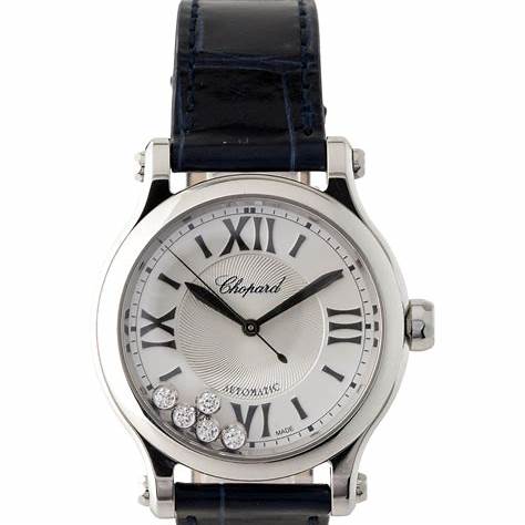 CHOPARDChopard Happy Sport 33mm Automatic Women's Watch, Silver Dial, Floating DiamondsWATCHESEcecile