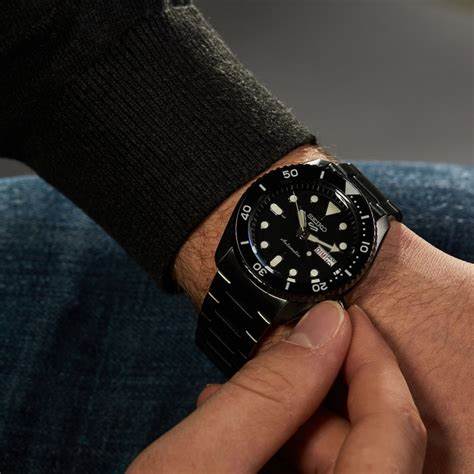 SEIKOSeiko 5 Sports SRPD65K1 Men's Automatic Watch, Black Dial, Black Stainless Steel BraceletWATCHESEcecile