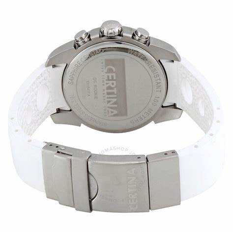 CERTINACertina DS Rookie Chronograph Unisex Watch, White MOP Dial, Rubber StrapWATCHESEcecile