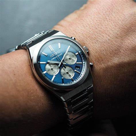 SEIKOSeiko SSB453P1 Men's Chronograph Watch, Blue Dial, Stainless Steel BraceletWATCHESEcecile
