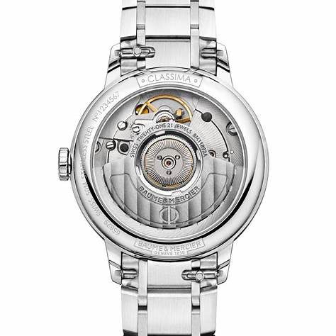 Baume & Mercier Classima 10553 Reloj Automático Mujer - 31mm Esfera Nacarada, Marcadores Diamante, Pulsera Acero