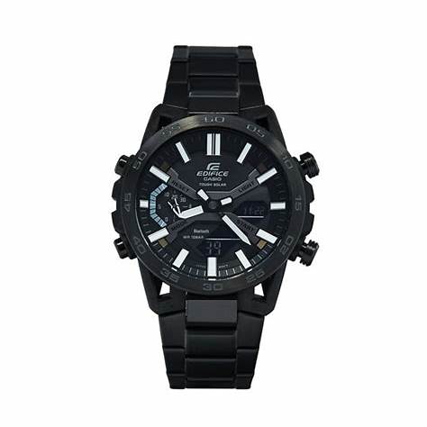 Casio Edifice ECB-2000DC-1BEF Solarbetriebene Bluetooth-Chronographenuhr für Herren