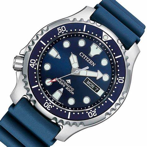 Reloj automático Citizen NY0141-10L Promaster Diver para hombre, esfera azul, correa de caucho azul