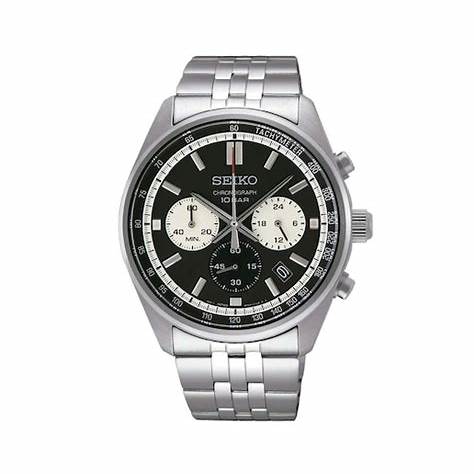 SEIKOSeiko SSB429P1 Men's Chronograph Watch, Black Dial, Stainless Steel BraceletWATCHESEcecile