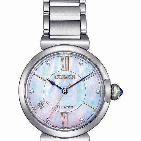 Reloj Citizen EM1070-83D Eco-Drive para mujer - Esfera nacarada de 29,5 mm, brazalete de acero inoxidable