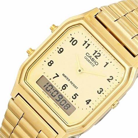 CASIO & VINTAGECasio AQ - 230GA - 9BMQ Men's Analog - Digital Gold - Tone Stainless Steel WatchWATCHESEcecile