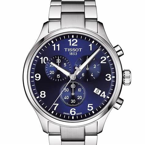 Tissot Chrono XL Classic T116.617.11.047.01 Reloj de cuarzo para hombre, esfera azul, brazalete de acero inoxidable