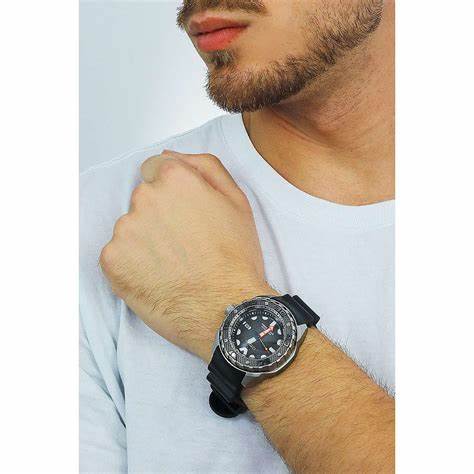 Citizen NB6004-08E Buzo mecánico Promaster para hombre, 200 m, esfera negra, caja de supertitanio