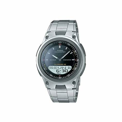 CASIO & VINTAGECasio AW - 80D - 1AVDF Men's Analog - Digital Watch, Black Dial, Stainless Steel BandWATCHESEcecile