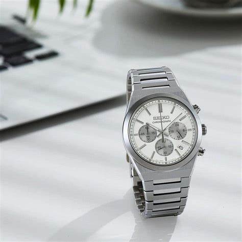 SEIKOSeiko SSB451P1 Men's Chronograph Watch, Silver Dial, Stainless Steel BraceletWATCHESEcecile