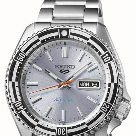 SEIKOSeiko 5 Sports SRPK09K1 Men's Automatic Watch, Silver Dial, Stainless Steel BraceletWATCHESEcecile