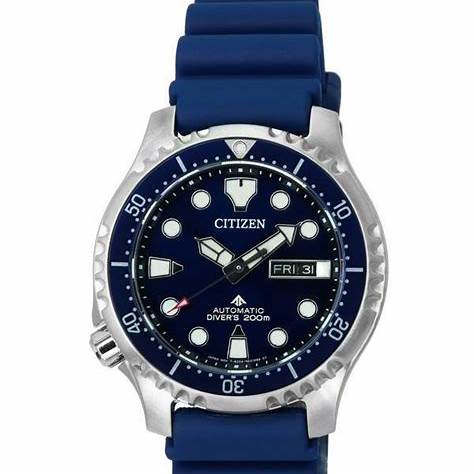 Reloj automático Citizen NY0141-10L Promaster Diver para hombre, esfera azul, correa de caucho azul
