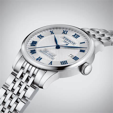 Tissot Le Locle Powermatic 80 20th Anniversary T006.407.11.033.03 Reloj automático para hombre, esfera plateada, brazalete de acero inoxidable