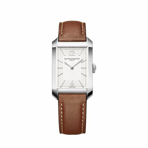 Baume & Mercier Hampton 10751 Reloj de cuarzo para mujer, esfera opalina, brazalete bicolor de acero inoxidable