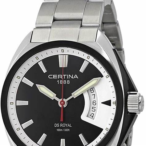 CERTINACertina DS Royal Men's Quartz Watch, Black Dial, Stainless Steel BraceletWATCHESEcecile