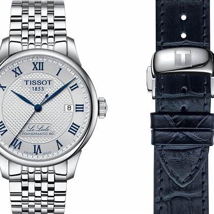 Tissot Le Locle Powermatic 80 20th Anniversary T006.407.11.033.03 Reloj automático para hombre, esfera plateada, brazalete de acero inoxidable