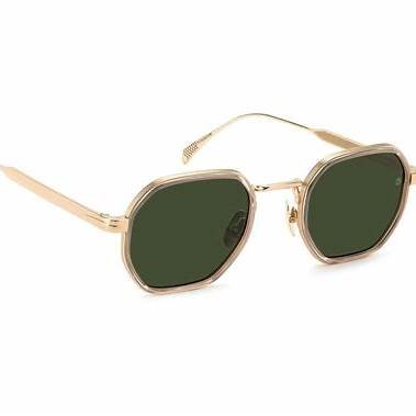 DAVID BECKHAMDavid Beckham DB 1097/S 763 - QT 49 Sunglasses - Gold Frame, Green LensesEYEWEAREcecile