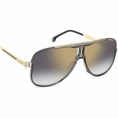 Carrera 1059/S KB7FQ Herren-Sonnenbrille - Gestell transparent dunkelgrau, Gläser grau-gold verspiegelte Verlaufsform
