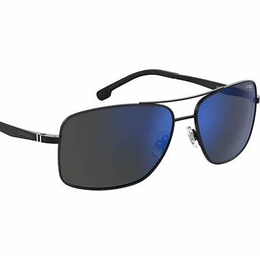 Carrera 8040/S 807/XT Occhiali da sole da uomo - Montatura nera, lenti a specchio blu cielo