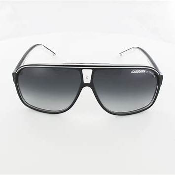 CARRERACarrera Grand Prix 2 T4M/9O Unisex Sunglasses - Black/White Frame, Grey Gradient LensesEYEWEAREcecile