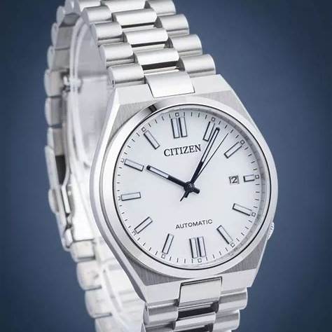 Citizen NJ0159-86A Reloj automático Tsuyosa para hombre, esfera blanca, brazalete de acero inoxidable